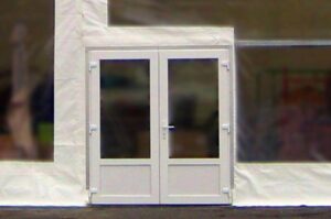 Double glass entrance door